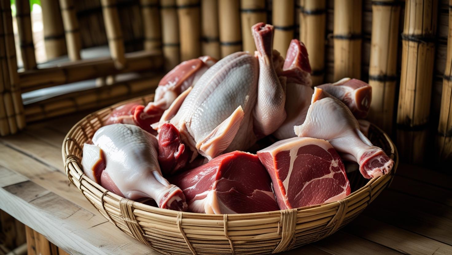 Fresh Deshi Duck, Chicken & Goat